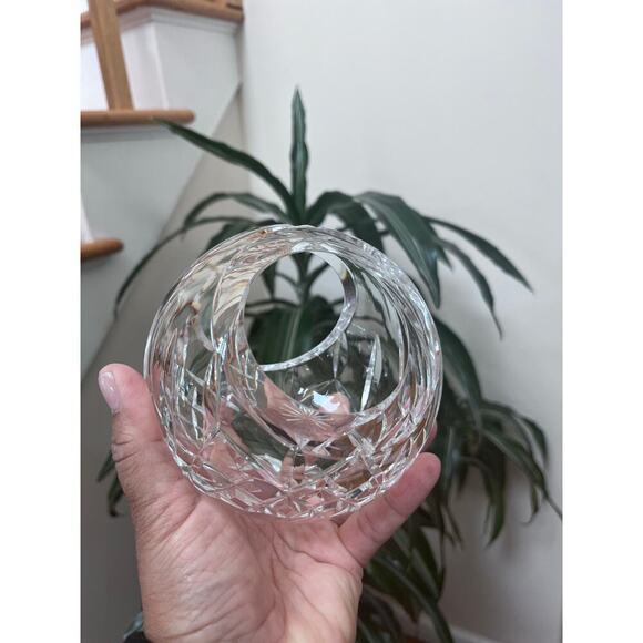 Waterford Clear Etched Crystal Basket With Handle No Box Center Piece - Picture 11 of 12